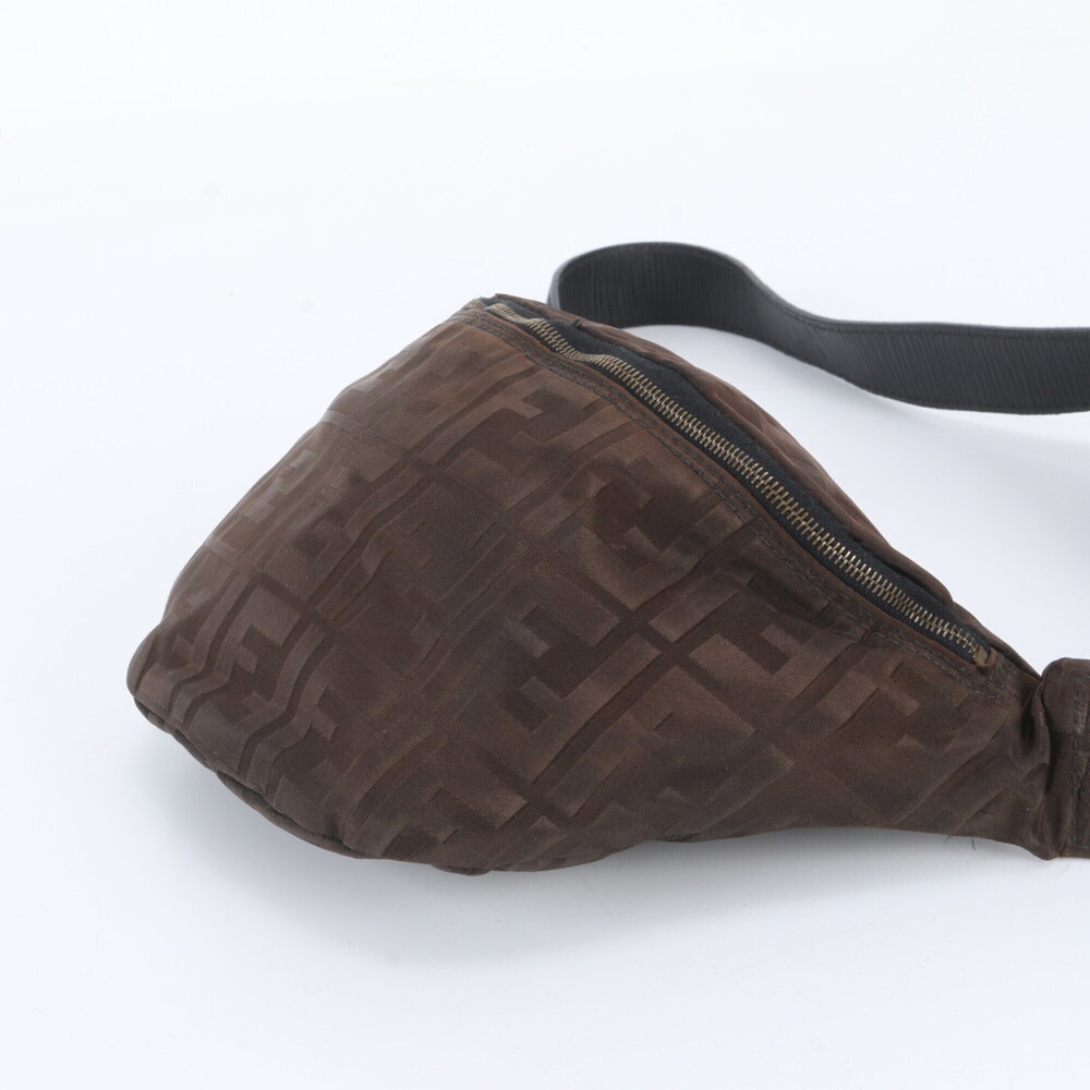 Fendi Zucca Leather Body Bag, Waist Pouch, Shoulder Brown, Men's & Women's - Picture 4 of 9